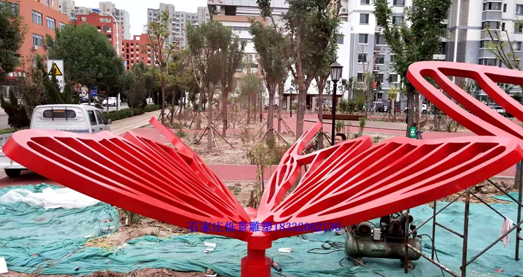 广场公园蝴蝶不锈钢雕塑