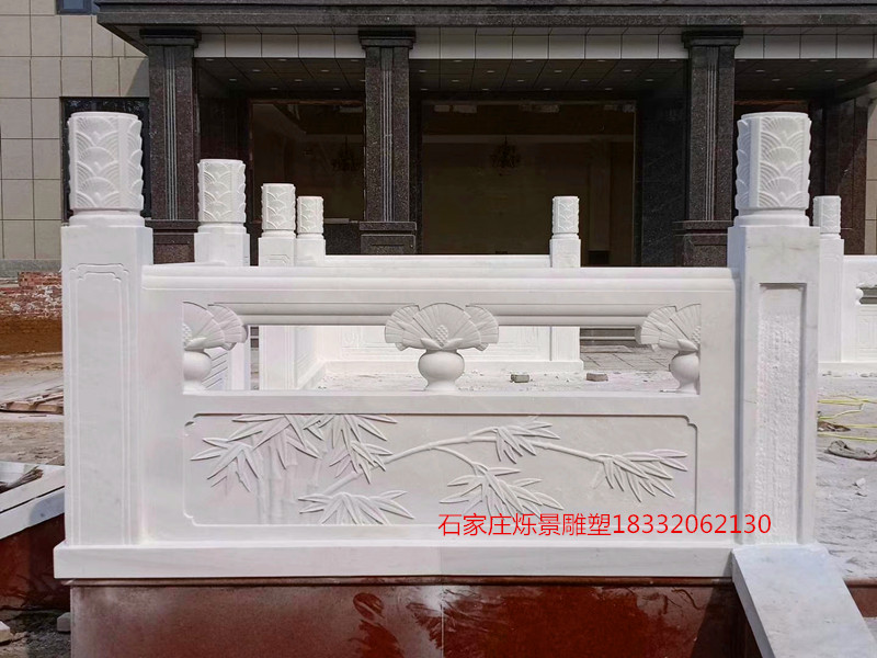 汉白玉竹子栏板，升旗台5