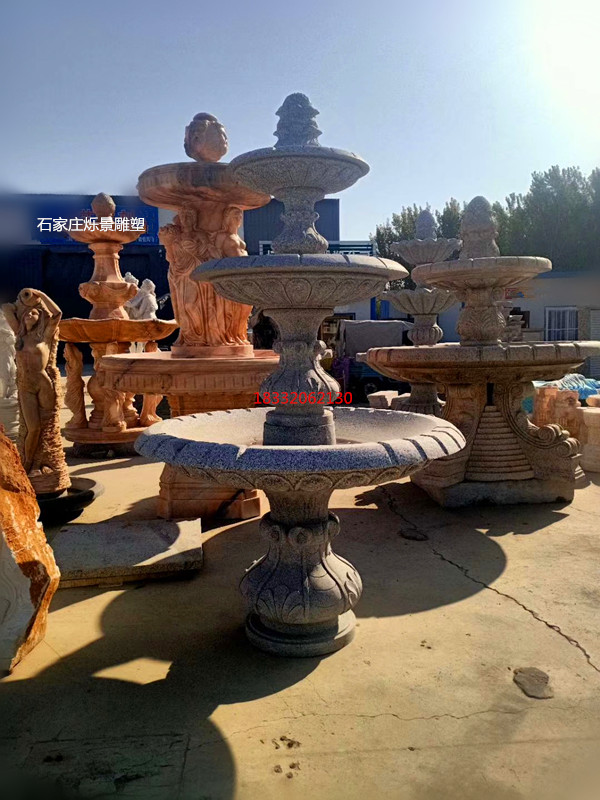石雕喷泉，喷泉雕塑