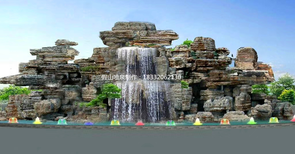 假山喷泉制作1