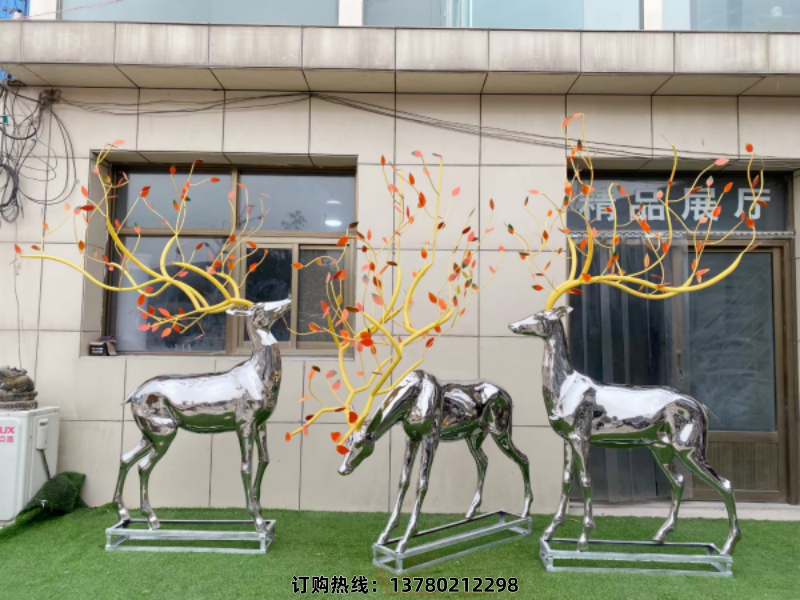 不锈钢鹿雕塑 不锈钢鹿雕塑